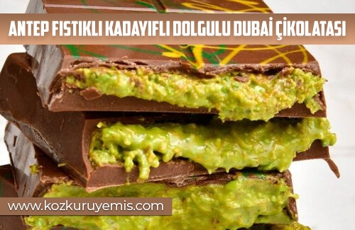Antep Fıstıklı Kadayıflı Dolgulu Dubai Çikolatası