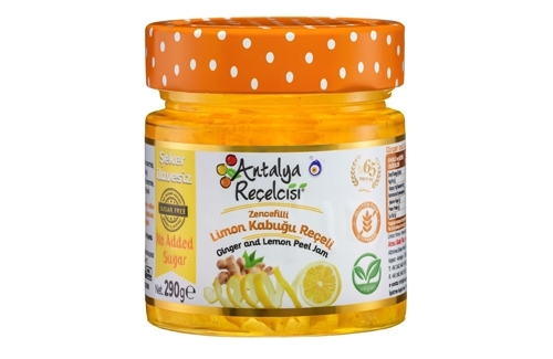 Zencefilli Limon Kabuğu Reçeli 290g Rafine Şeker İlavesiz
